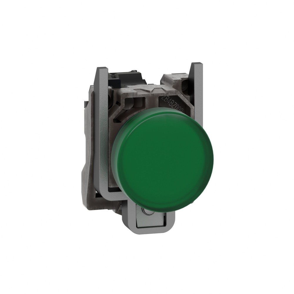 Lampe témoin, Harmony XB4, métal, blanc, 22 mm, LED universelle, lentille simple, 110...120 V AC