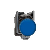 Lampe témoin, Harmony XB4, métal, orange, 22 mm, LED universelle, lentille simple, 110...120 V AC