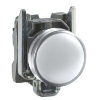 Lampe témoin, Harmony XB4, métal, bleu, 22 mm, LED universelle, lentille simple, 110...120 V AC