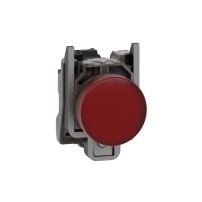 Lampe témoin, Harmony XB4, métal, vert, 22 mm, LED universelle, lentille simple, 230...240 V AC