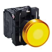 Lampe témoin, Harmony XB5, plastique gris, rouge, 22 mm, LED universelle, lentille simple, 230...240 V AC