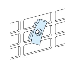 LOT 20 ECROUS CAGE M6 CLIPSABLES SUR PLATINE PERFOREE